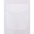 White - Close up - Premier Mens Short Sleeve Pilot Plain Work Shirt