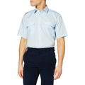 Light Blue - Side - Premier Mens Short Sleeve Pilot Plain Work Shirt