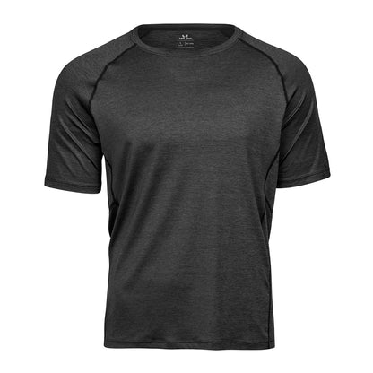 Black Melange - Front - Tee Jays Mens CoolDry T-Shirt