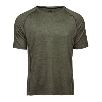 Olive Melange - Front - Tee Jays Mens CoolDry T-Shirt