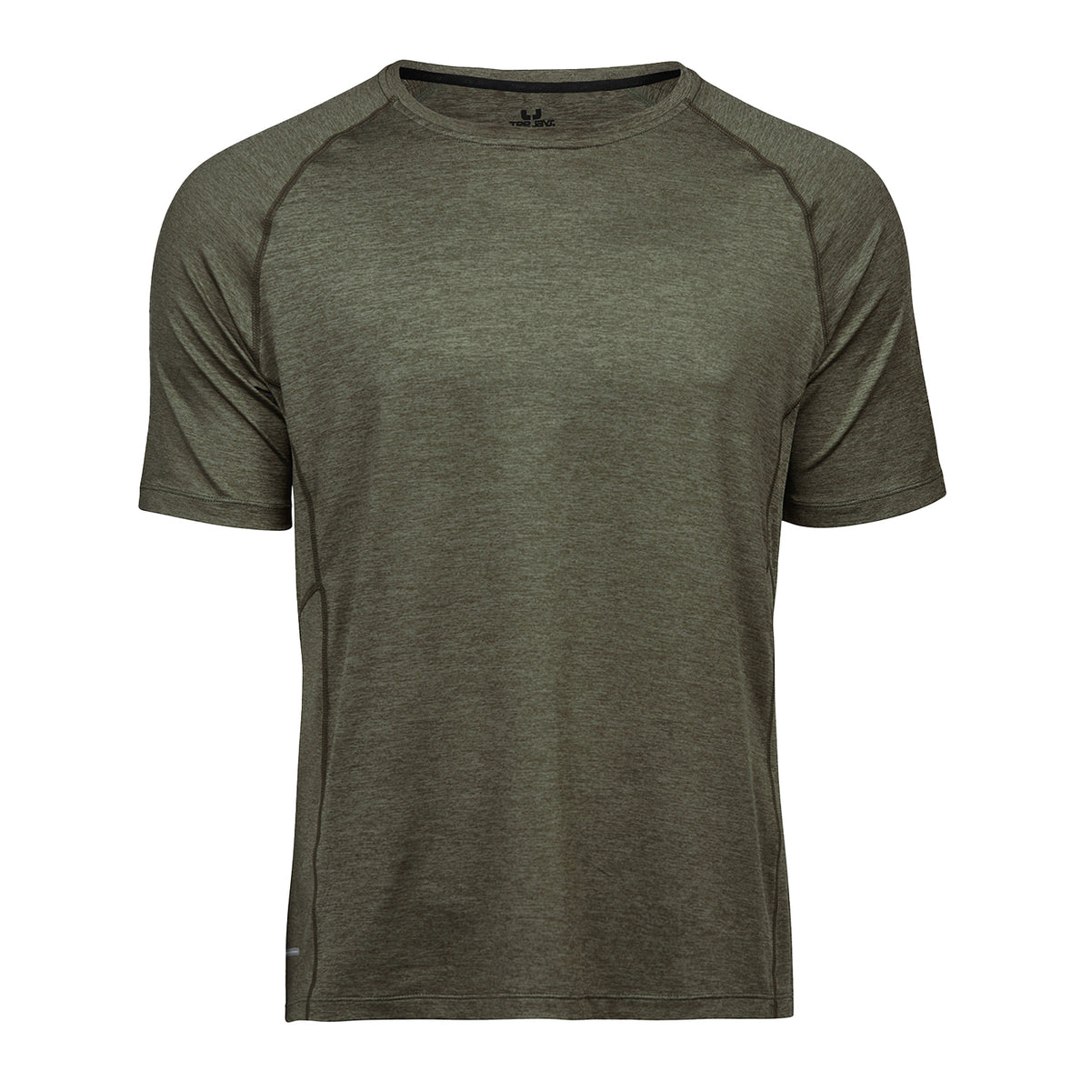 Olive Melange - Front - Tee Jays Mens CoolDry T-Shirt