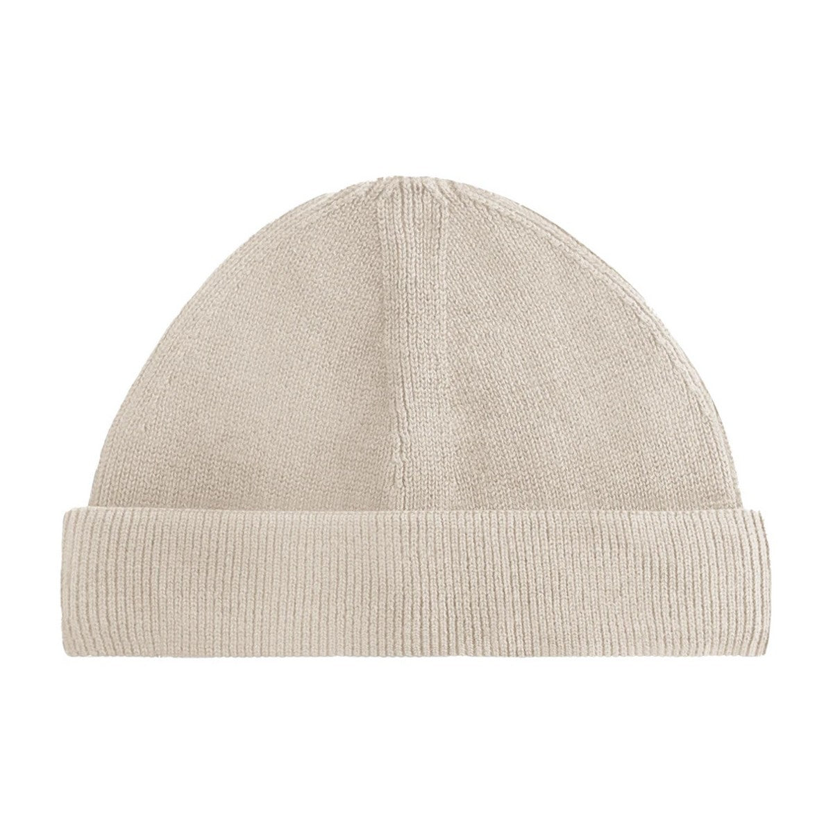 Almond - Back - Beechfield Unisex Adult Fisherman Organic Cotton Beanie