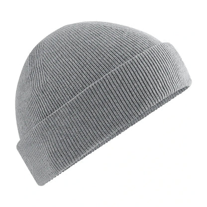 Ash Grey - Front - Beechfield Unisex Adult Fisherman Organic Cotton Beanie