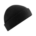 Black - Front - Beechfield Unisex Adult Fisherman Organic Cotton Beanie