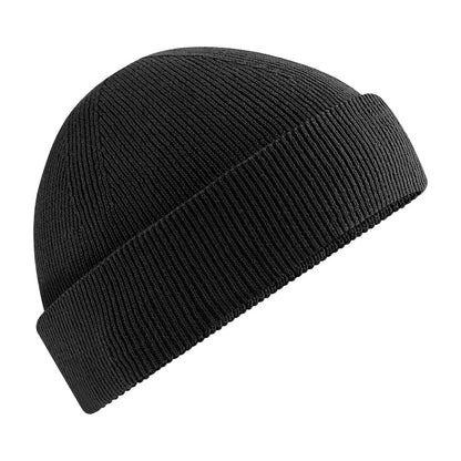 Black - Front - Beechfield Unisex Adult Fisherman Organic Cotton Beanie