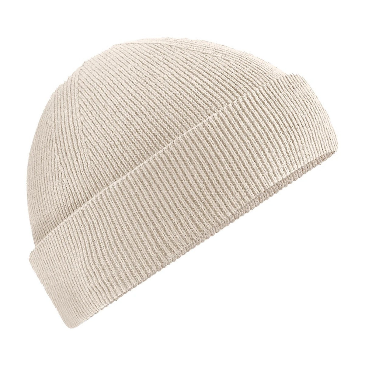 Almond - Front - Beechfield Unisex Adult Fisherman Organic Cotton Beanie