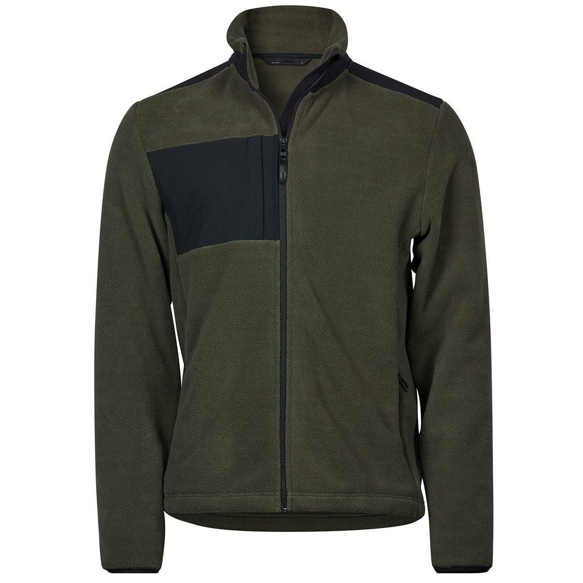 Dark Green-Black - Front - Tee Jays Mens Mountain Fleece Jacket