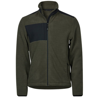 Dark Green-Black - Front - Tee Jays Mens Mountain Fleece Jacket