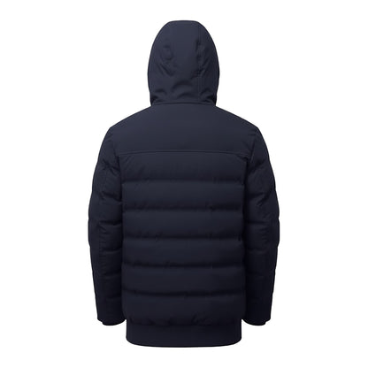 Navy - Back - 2786 Mens Longline Padded Jacket