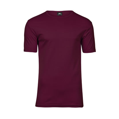 Wine - Front - Tee Jays Mens Interlock T-Shirt