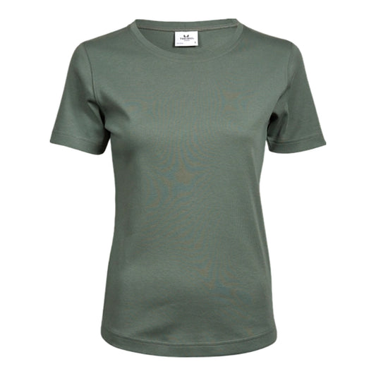 Leaf Green - Front - Tee Jays Womens-Ladies Interlock T-Shirt