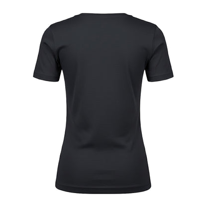 Dark Grey - Back - Tee Jays Womens-Ladies Interlock T-Shirt