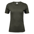 Deep Green - Front - Tee Jays Womens-Ladies Interlock T-Shirt