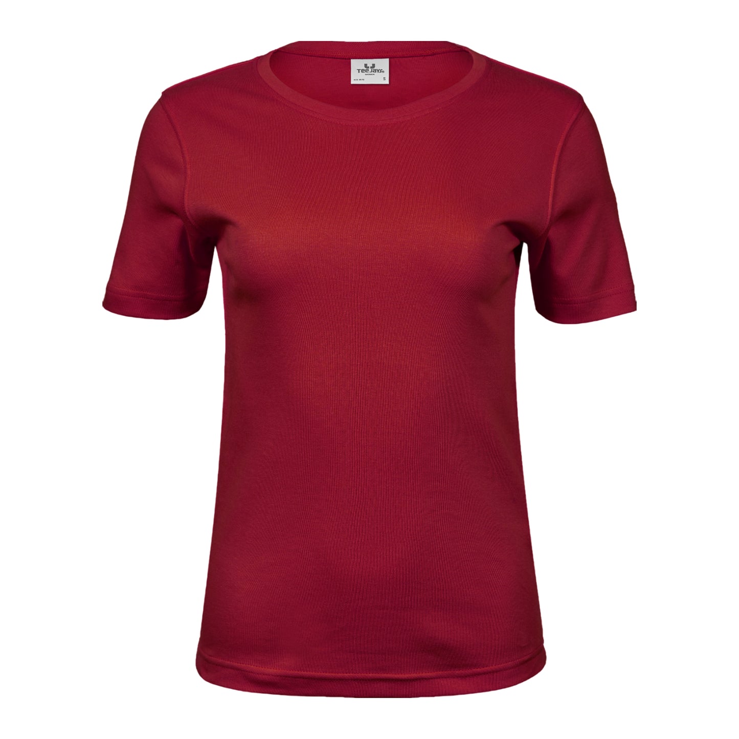 Deep Red - Front - Tee Jays Womens-Ladies Interlock T-Shirt