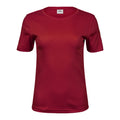 Deep Red - Front - Tee Jays Womens-Ladies Interlock T-Shirt