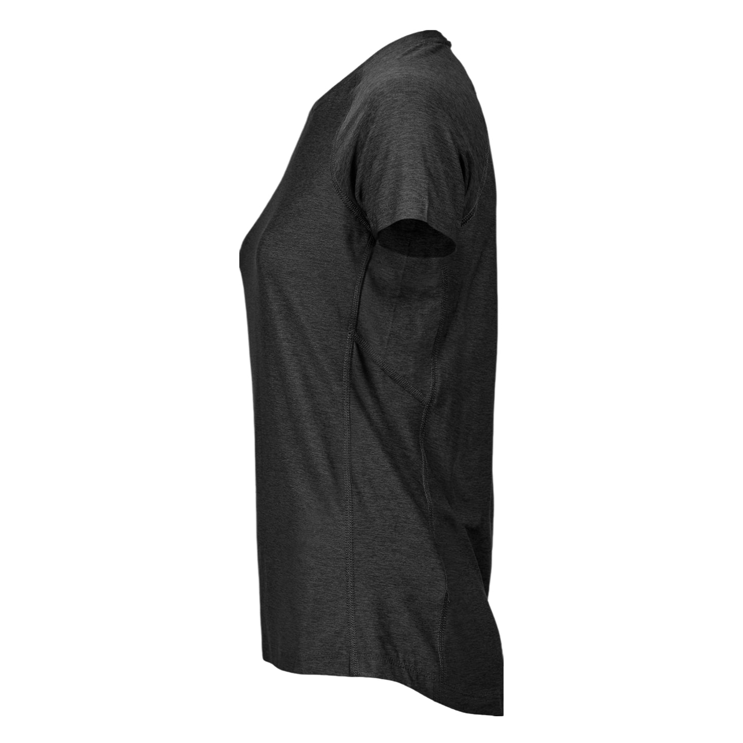 Black Melange - Side - Tee Jays Womens-Ladies CoolDry T-Shirt