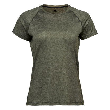 Olive Melange - Front - Tee Jays Womens-Ladies CoolDry T-Shirt