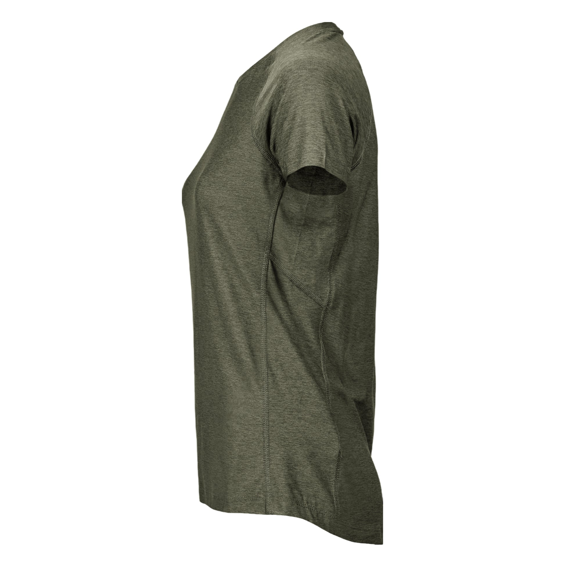 Olive Melange - Side - Tee Jays Womens-Ladies CoolDry T-Shirt