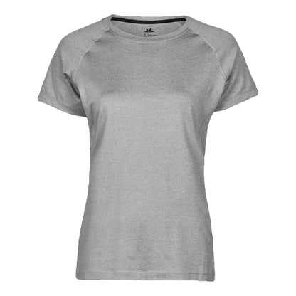 Grey Melange - Front - Tee Jays Womens-Ladies CoolDry T-Shirt