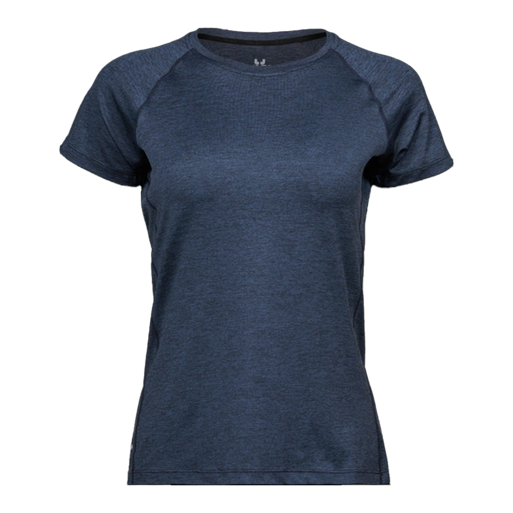 Navy Melange - Front - Tee Jays Womens-Ladies CoolDry T-Shirt