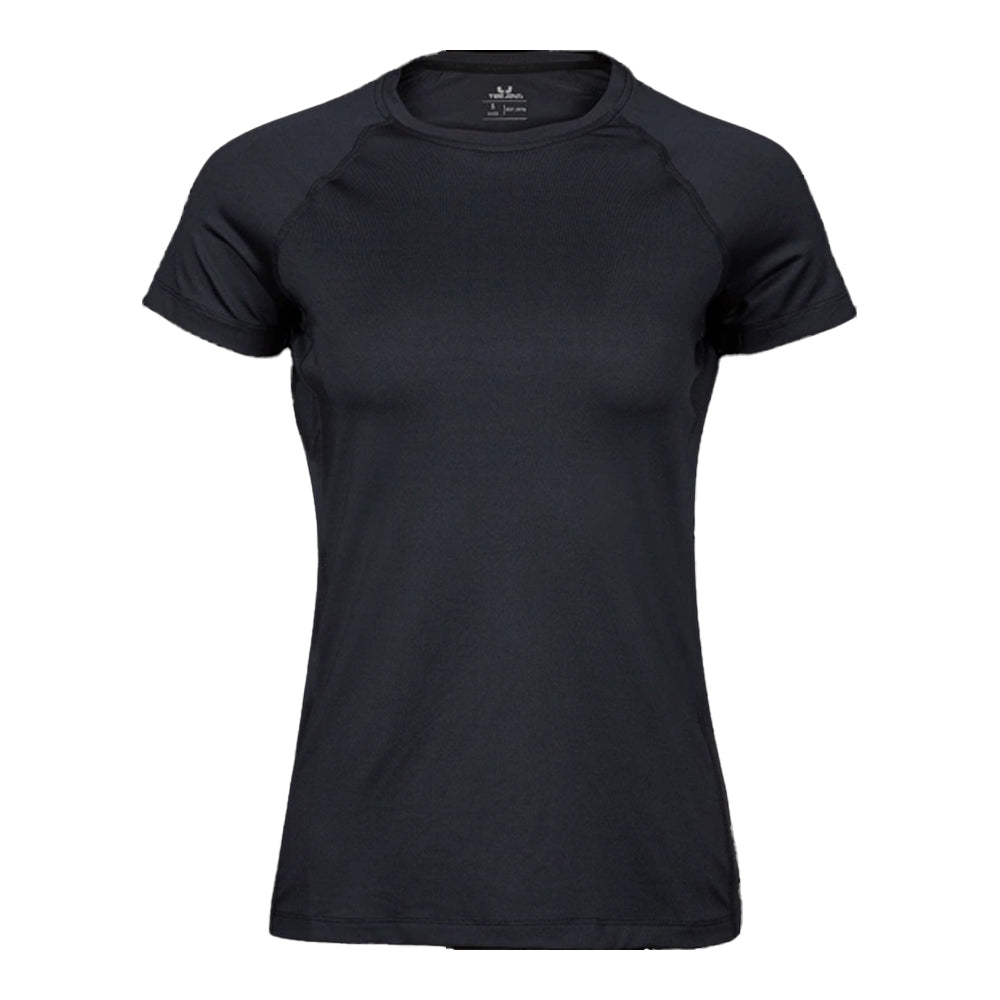 Black - Front - Tee Jays Womens-Ladies CoolDry T-Shirt