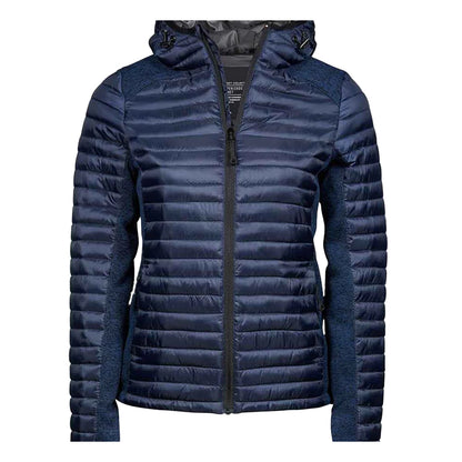 Navy-Navy Melange - Front - Tee Jays Womens-Ladies Padded Jacket