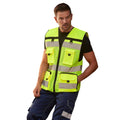 Yellow - Side - Yoko Unisex Adult Hi-Vis Vest
