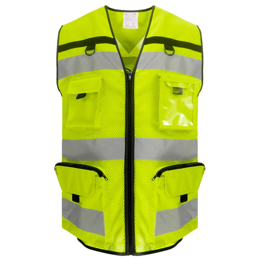 Yellow - Front - Yoko Unisex Adult Hi-Vis Vest