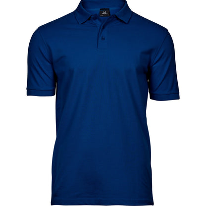 Indigo Blue - Front - Tee Jays Mens Luxury Stretch Polo Shirt
