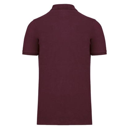 Wine - Back - Tee Jays Mens Luxury Stretch Polo Shirt