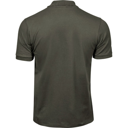 Deep Green - Back - Tee Jays Mens Luxury Stretch Polo Shirt