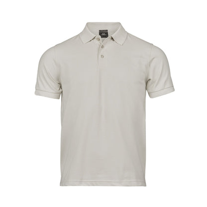 Cement - Front - Tee Jays Mens Luxury Stretch Polo Shirt