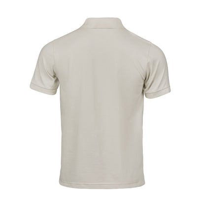 Cement - Back - Tee Jays Mens Luxury Stretch Polo Shirt