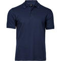 Navy Blue - Front - Tee Jays Mens Luxury Stretch Polo Shirt