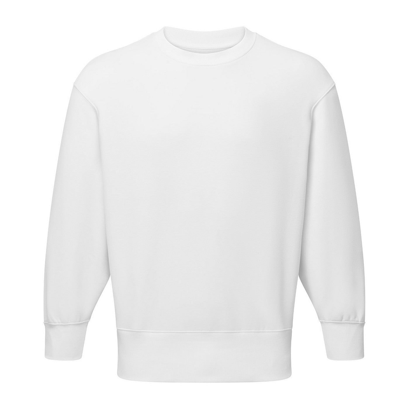 White - Front - TriDri Unisex Adult Recycled Sweatshirt