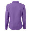 Rich Violet - Back - Premier Womens-Ladies Poplin Long Sleeve Blouse - Plain Work Shirt