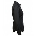 Black - Side - Premier Womens-Ladies Poplin Long-Sleeved Blouse