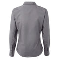 Dark Grey - Back - Premier Womens-Ladies Poplin Long Sleeve Blouse - Plain Work Shirt