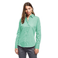 Aqua - Side - Premier Womens-Ladies Poplin Long Sleeve Blouse - Plain Work Shirt