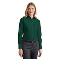 Emerald - Pack Shot - Premier Womens-Ladies Poplin Long-Sleeved Blouse