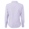 Lilac - Back - Premier Womens-Ladies Poplin Long Sleeve Blouse - Plain Work Shirt