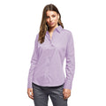 Lilac - Side - Premier Womens-Ladies Poplin Long Sleeve Blouse - Plain Work Shirt