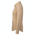 Khaki - Lifestyle - Premier Womens-Ladies Poplin Long-Sleeved Blouse