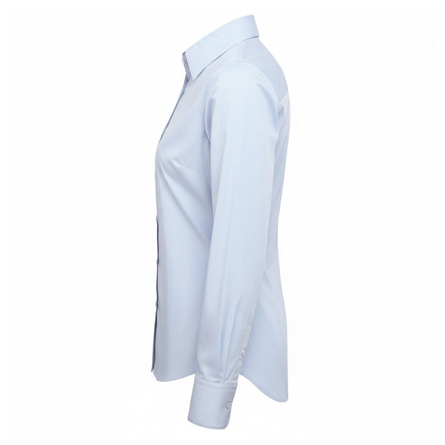 Light Blue - Lifestyle - Premier Womens-Ladies Poplin Long-Sleeved Blouse