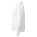 White - Side - Premier Womens-Ladies Poplin Long-Sleeved Blouse