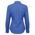 Royal - Back - Premier Womens-Ladies Poplin Long-Sleeved Blouse