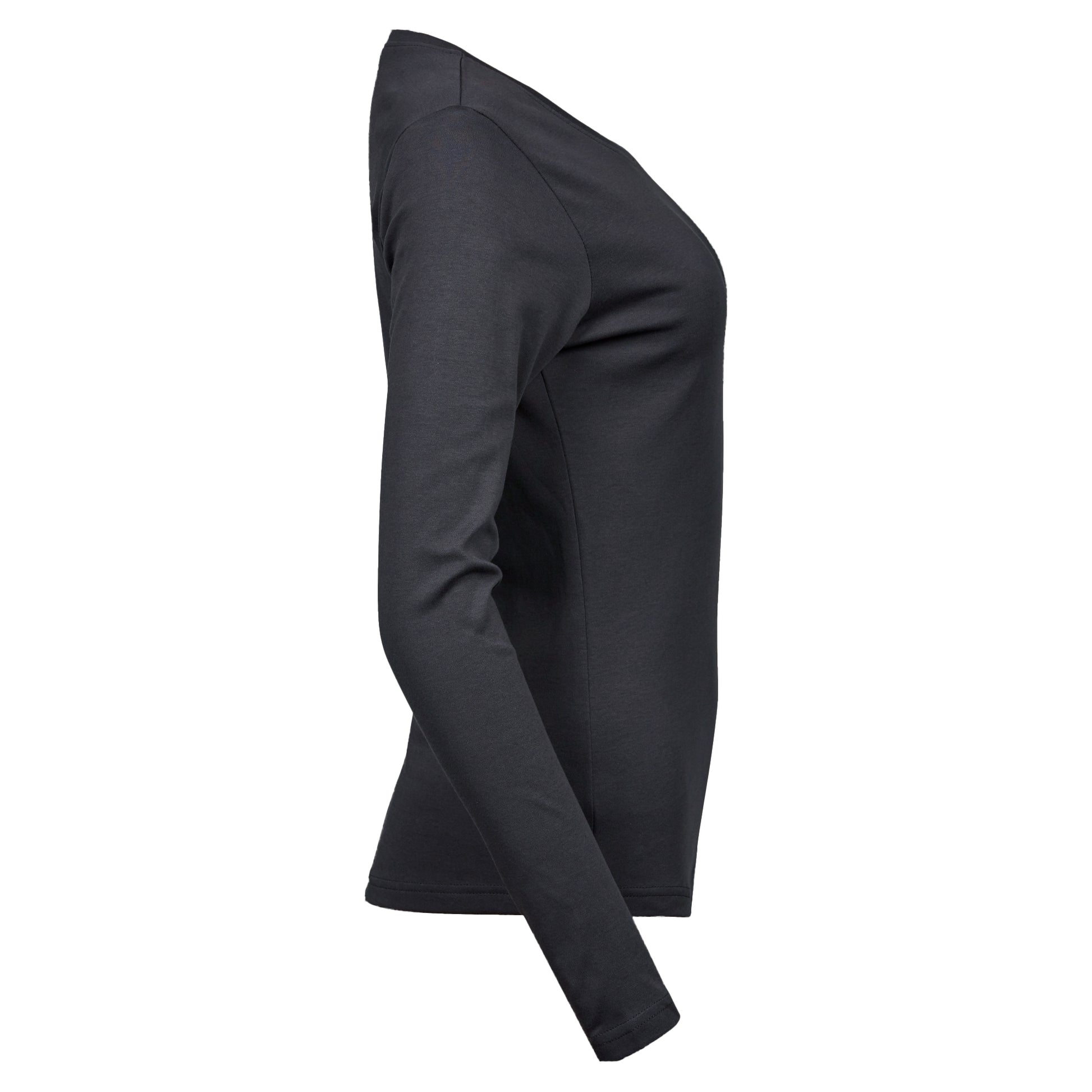 Dark Grey - Lifestyle - Tee Jays Womens-Ladies Interlock Long-Sleeved T-Shirt