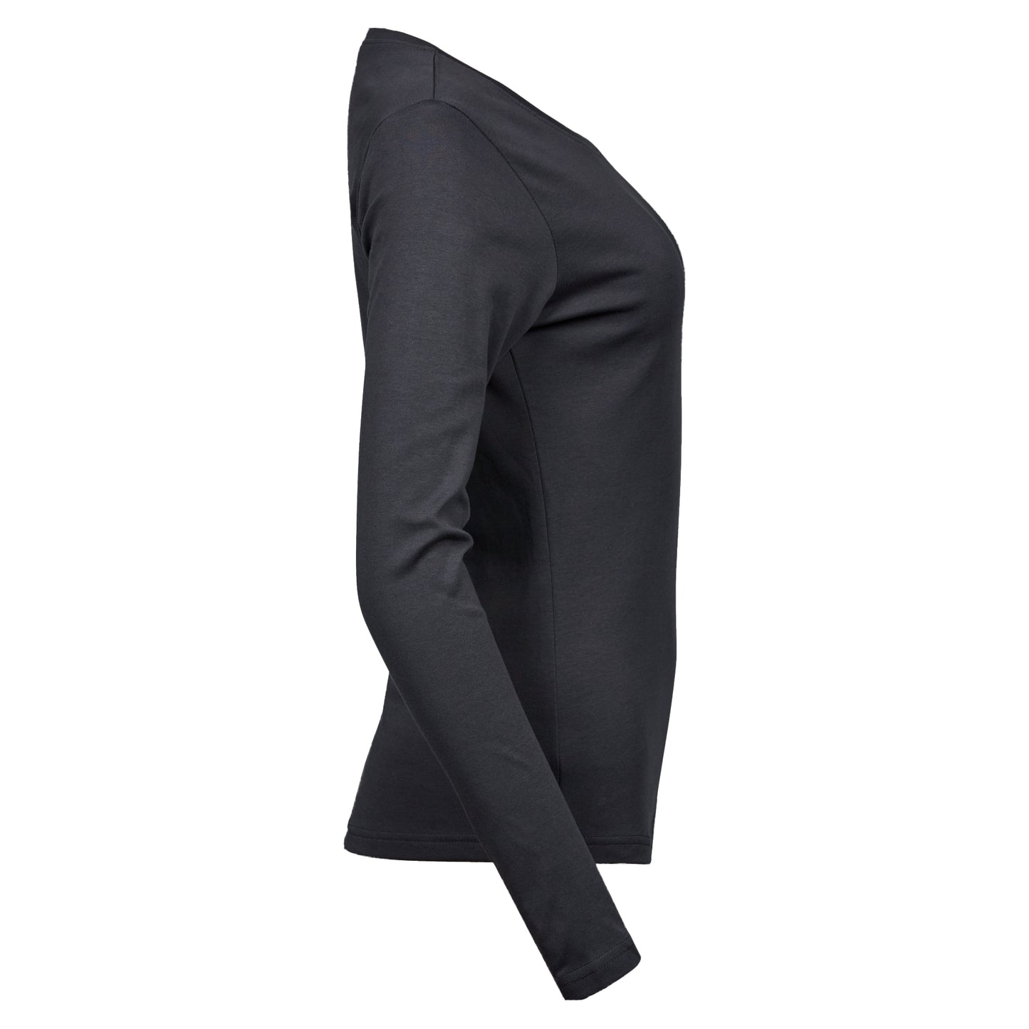 Dark Grey - Lifestyle - Tee Jays Womens-Ladies Interlock Long-Sleeved T-Shirt