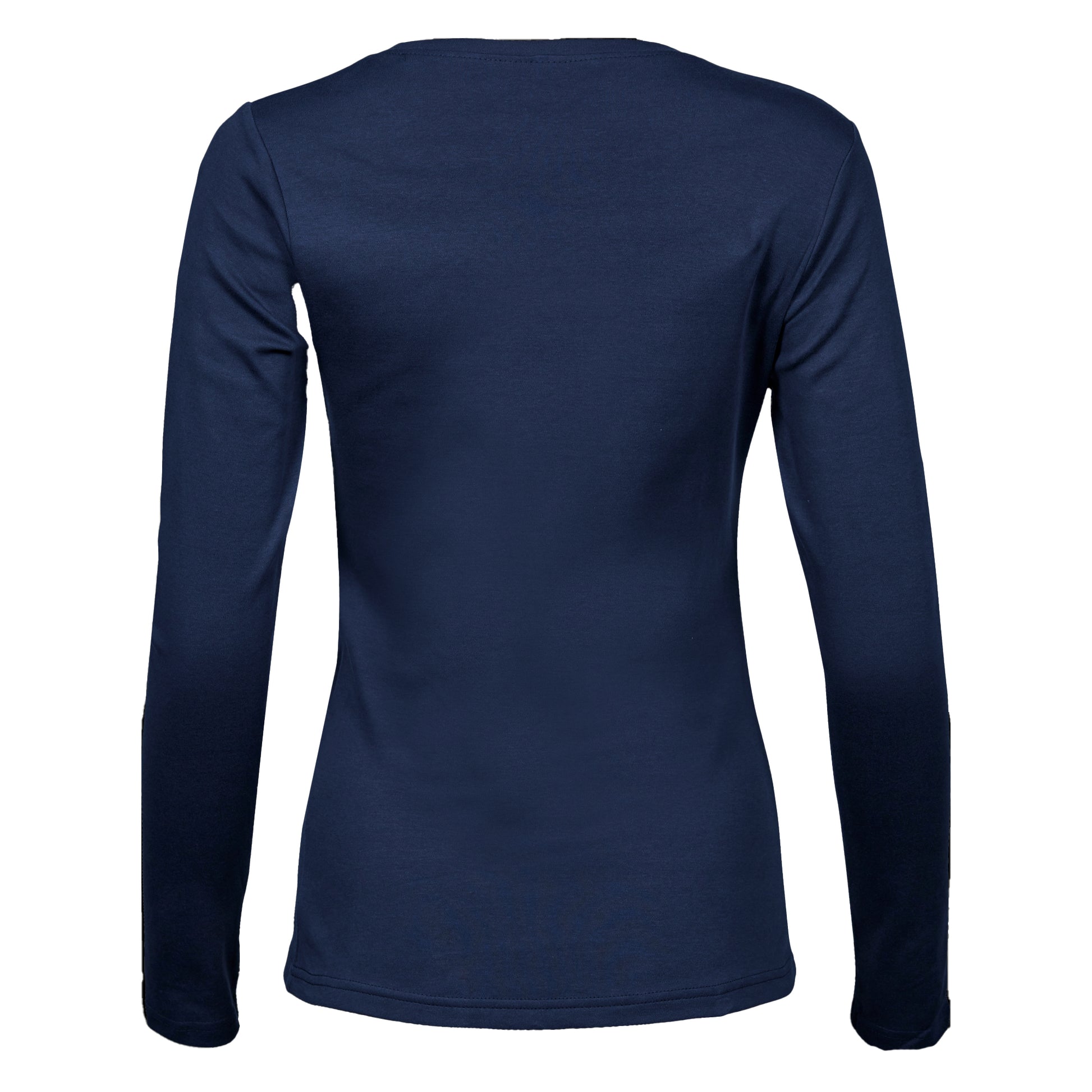 Navy - Back - Tee Jays Womens-Ladies Interlock Long-Sleeved T-Shirt
