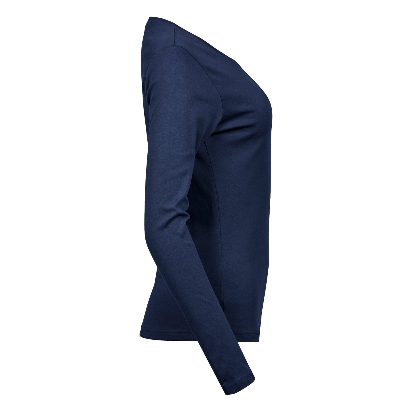 Navy - Lifestyle - Tee Jays Womens-Ladies Interlock Long-Sleeved T-Shirt